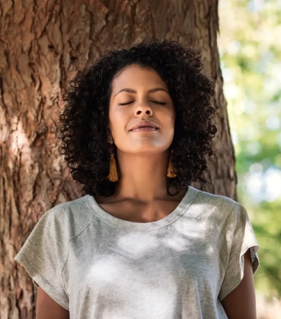 Woman after TMJ treatments